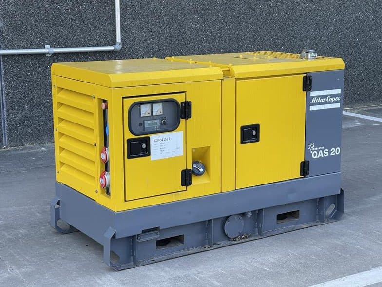 Used 2013 Atlas Copco QAS 20 Diesel Generator, 20 kVA