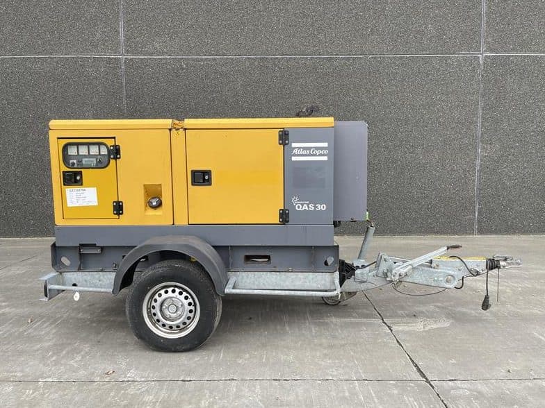 Used 2010 Atlas Copco QAS 30 Diesel Generator, 30 kVA