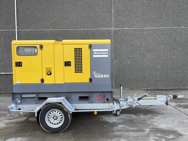 Used 2016 Atlas Copco QAS 60 Diesel Generator, 60 kVA