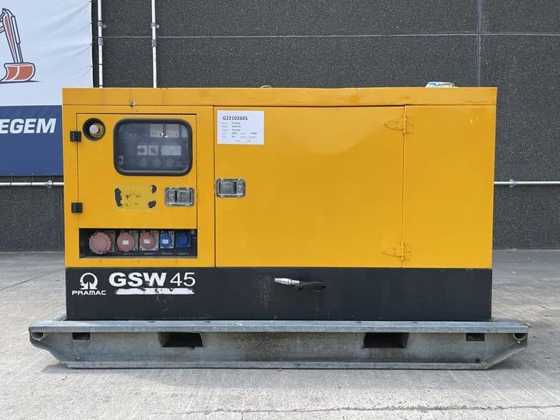 Used 2012 Pramac GSW 45 Diesel Generator, 45 kVA