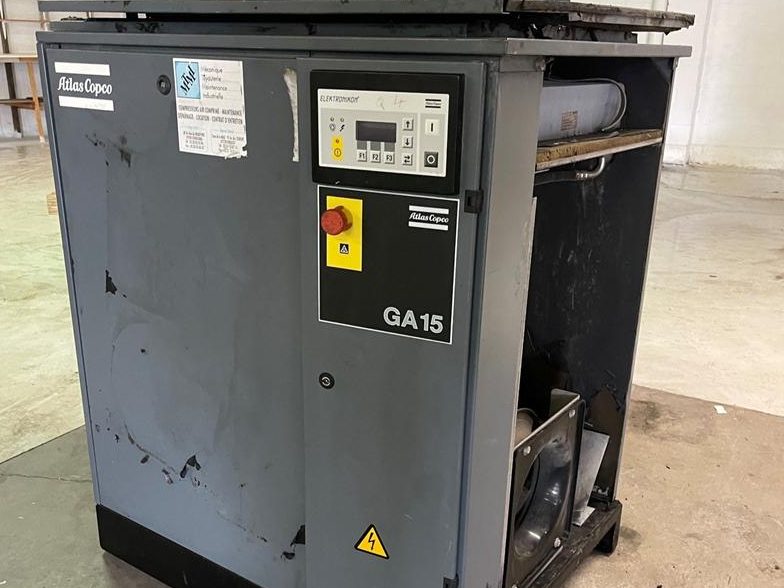 Used 1999 Atlas Copco GA 15 FF Rotary Screw Air Compressor, 88 CFM
