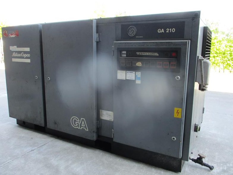 Used 1979 Atlas Copco GA 210 Rotary Screw Air Compressor, 67 CFM