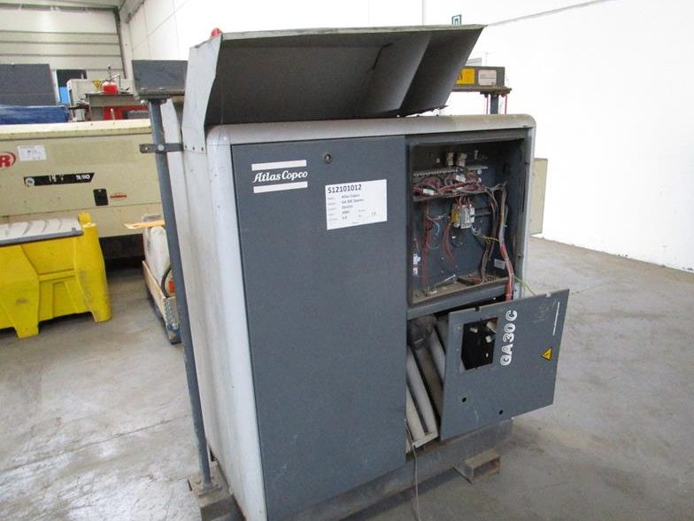 Used Atlas Copco GA 30 C Rotary Screw Air Compressor, 177 CFM