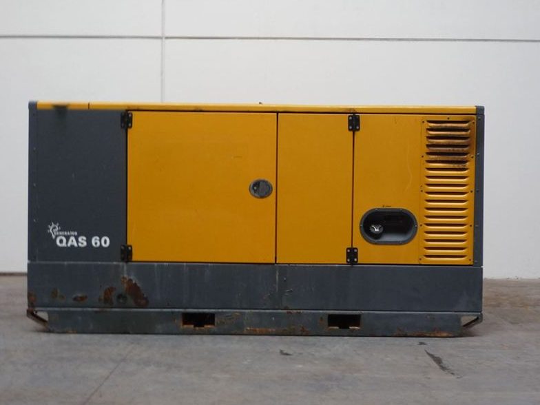 Used 2007 Atlas Copco QAS 60 FIRE DAMAGE Diesel Generator, 60 kVA