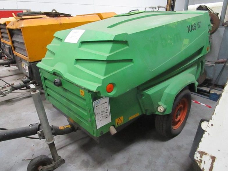 Used 2008 Atlas Copco XAS 67 PE Portable Air Compressor, 131 CFM