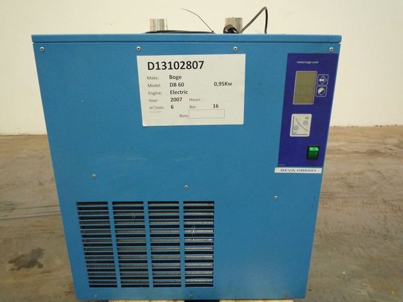 Used 2007 Boge DB 60 Compressed Air Dryer