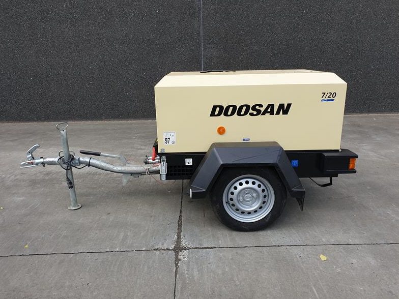 Used 2019 Doosan 7 / 20 Portable Air Compressor, 71 CFM