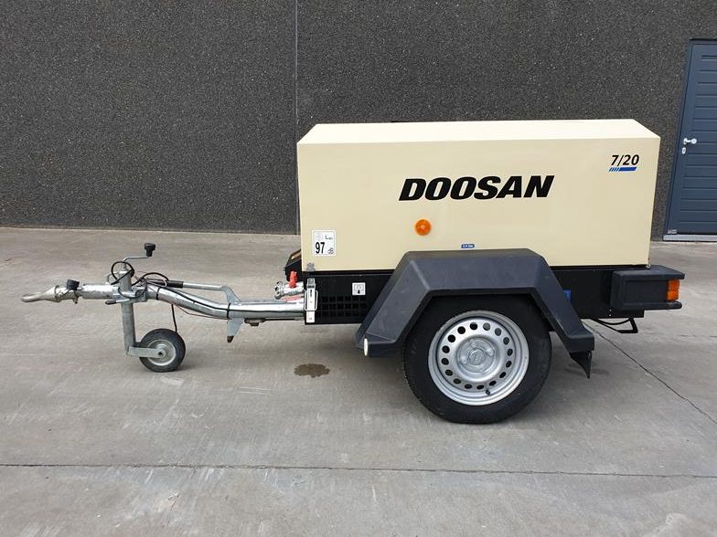Used 2019 Doosan 7 / 20 Portable Air Compressor, 71 CFM