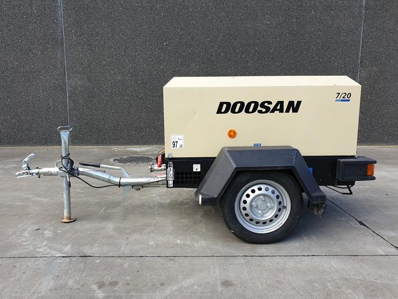 Used 2019 Doosan 7 / 20 Portable Air Compressor, 71 CFM